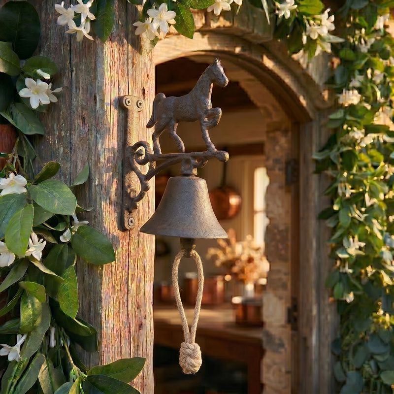 Prancing Horse Cast Iron Doorbell