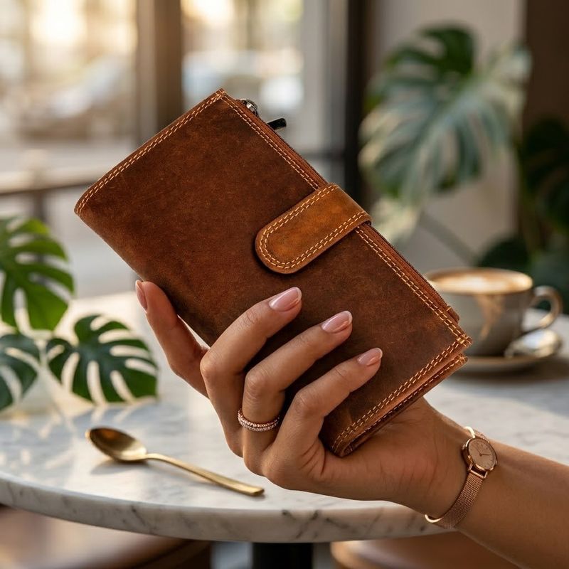 The Eloise Ladies Leather Wallet RFID tech
