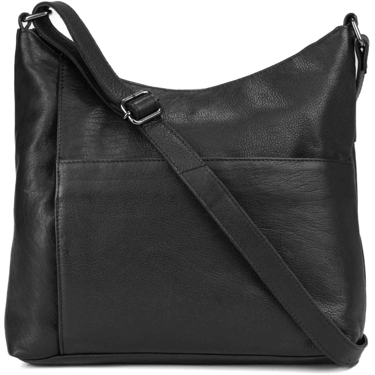 The Maddie Leather Shoulder Bag, Colour: black