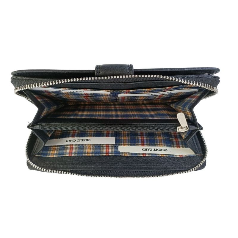 The Hannah Ladies Black Leather Wallet