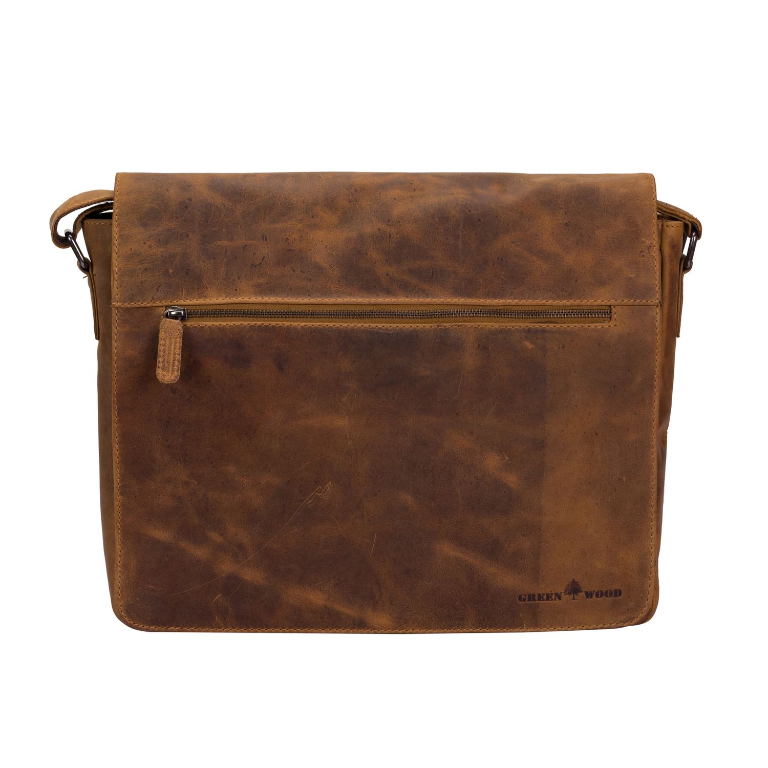 The Rutherford Leather Laptop Bag, Colour: Earth, Size: 13/14