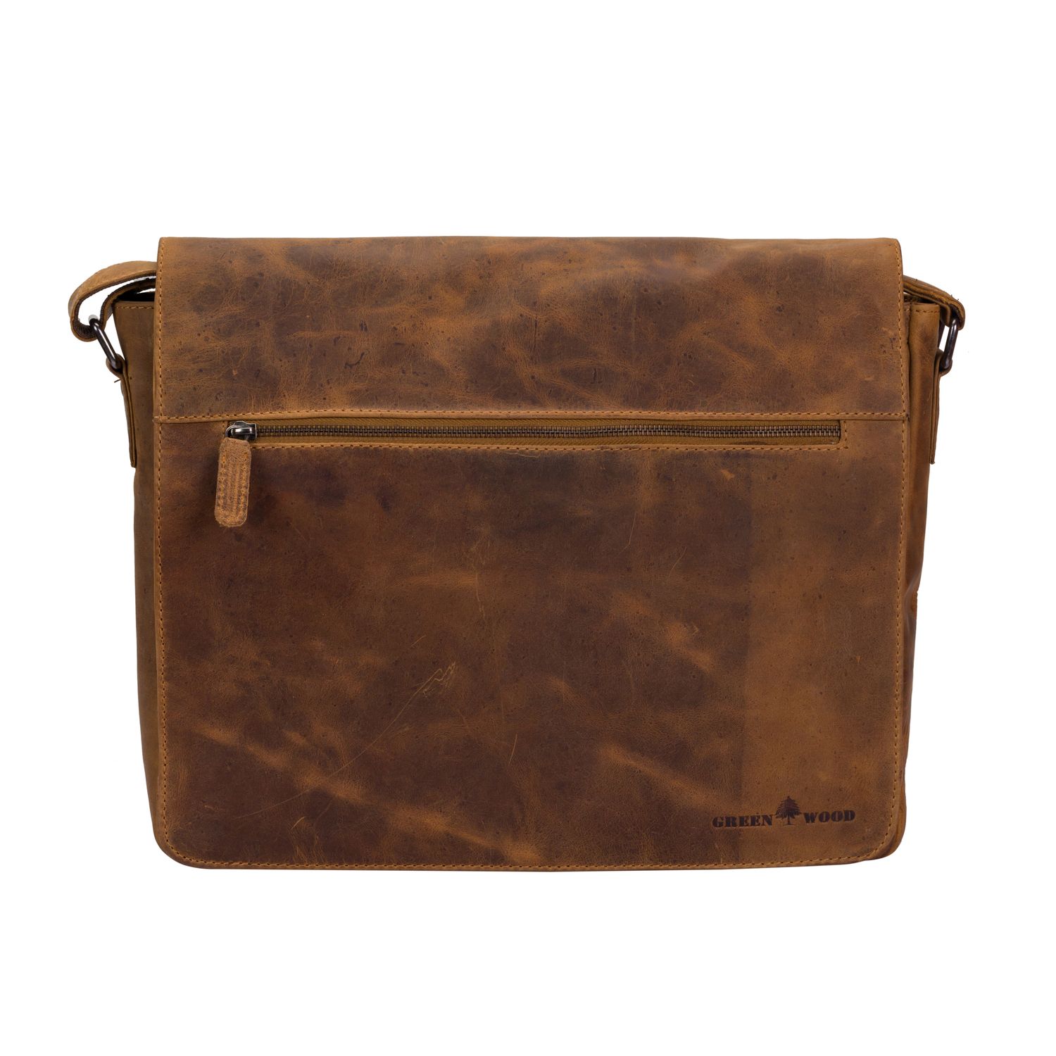 The Rutherford Leather Laptop Bag, Colour: Earth, Size: 13/14