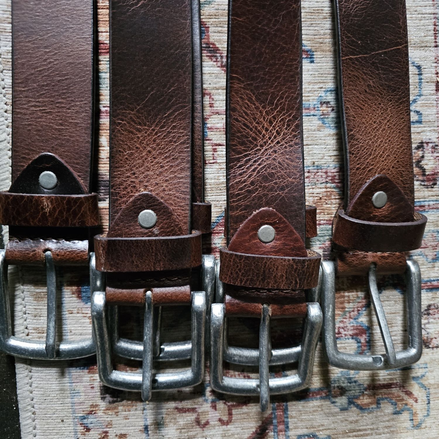 Handmade Leather Belt, Size: 95cm, Style: 38mm