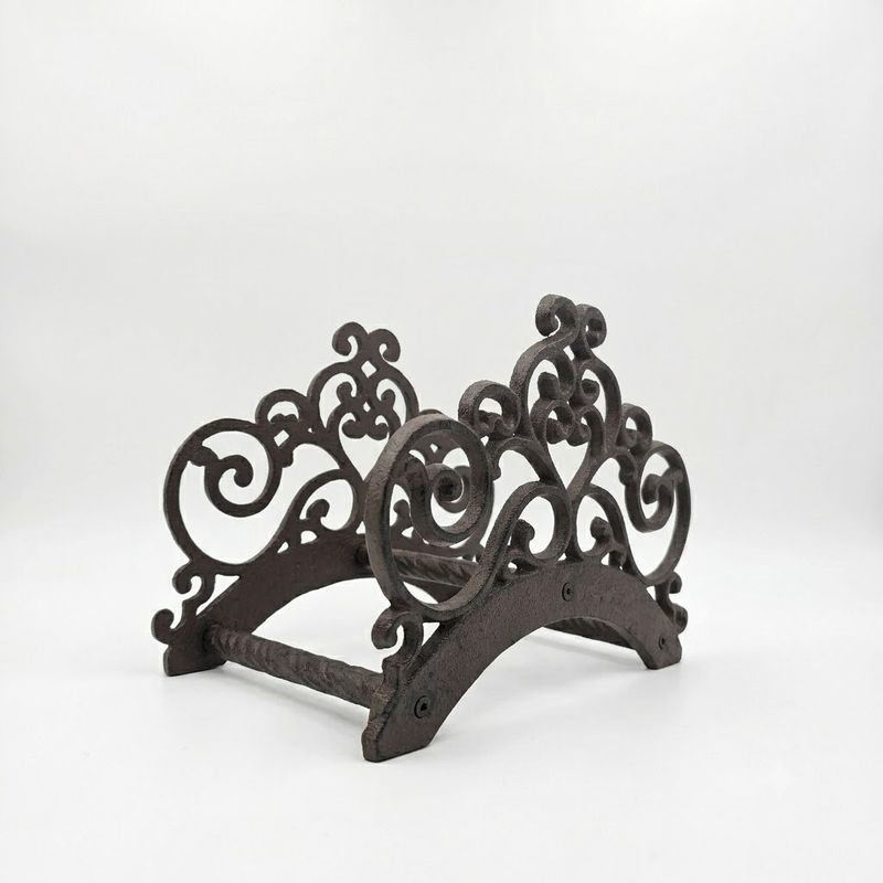 Cast Iron Lacework Garden Hose Reel Holder