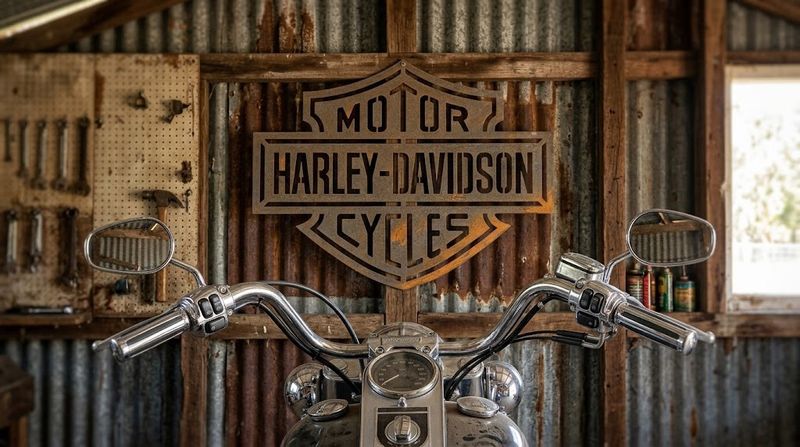 Harley Davidson Metal Art Sign Australian Made