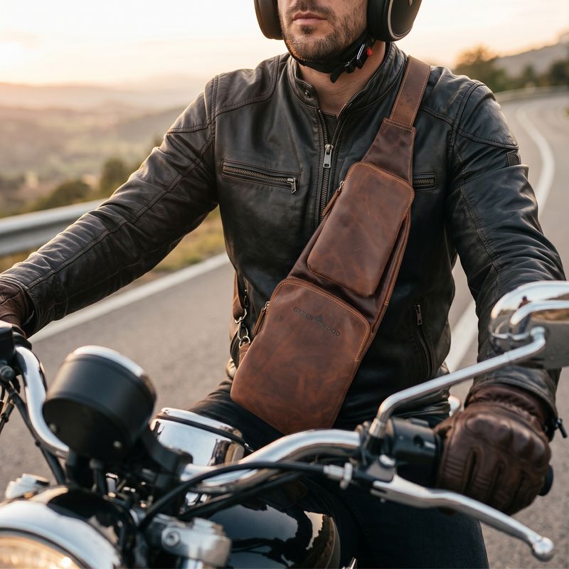 The Harley Leather Crossbody Sling Bag Chest Pack