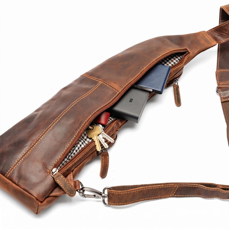 The Harley Leather Crossbody Sling Bag Chest Pack