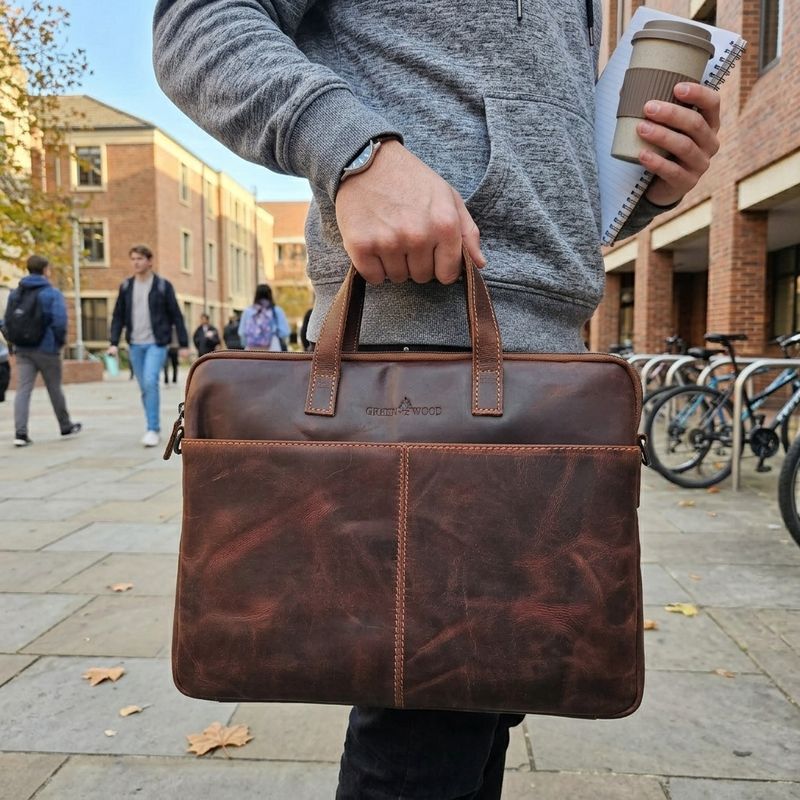 The Charlie Leather Laptop Bag