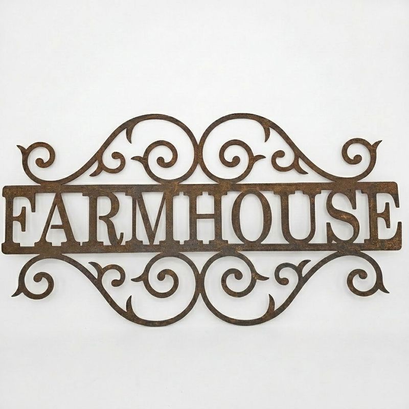Lacework Farmhouse Metal Art Sign