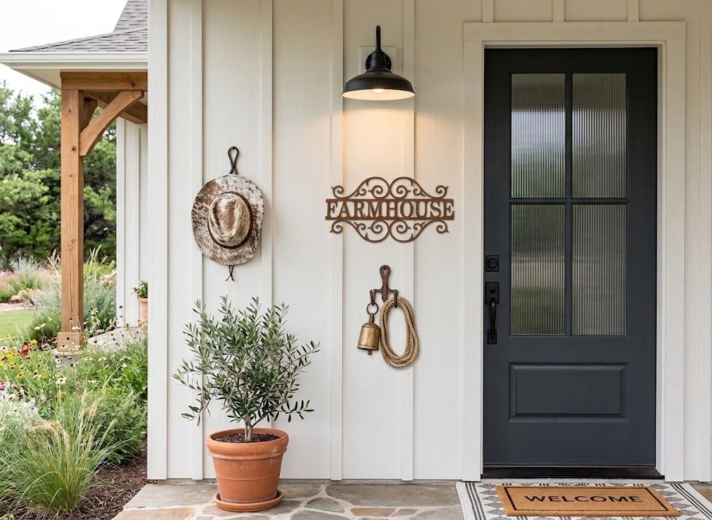 Lacework Farmhouse Metal Art Sign