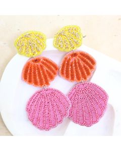 Anna Nova Handmade Beaded Shell Earrings