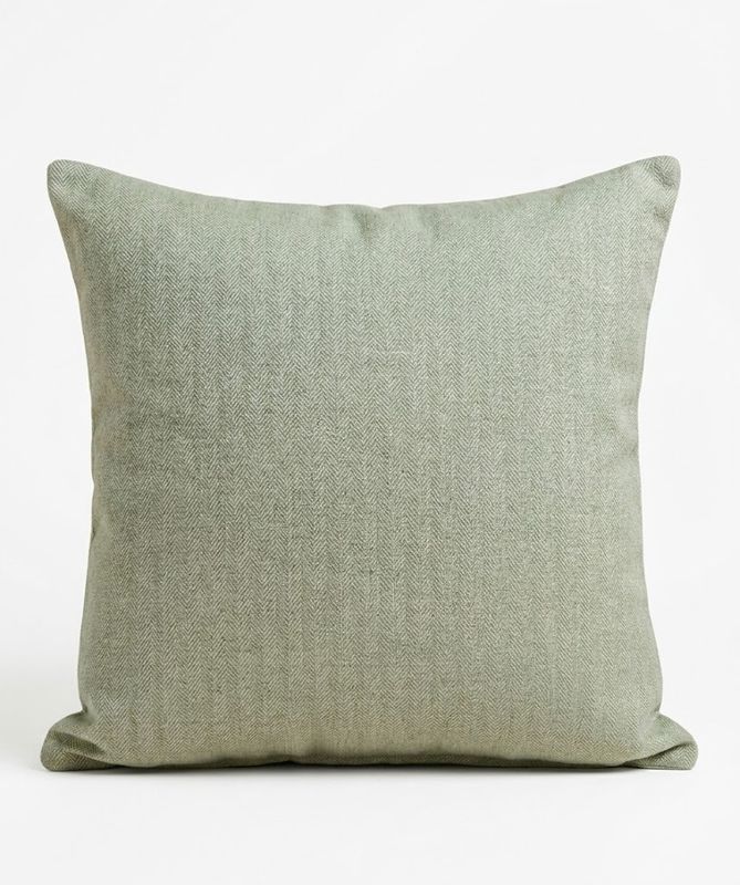 "Linen Mist" Linen Blend Green Cushion