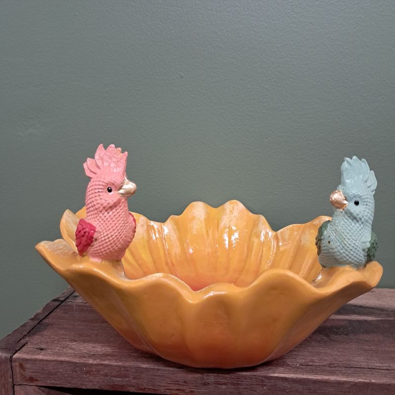 Cello Resin Bird Bowl 24 x 13cm