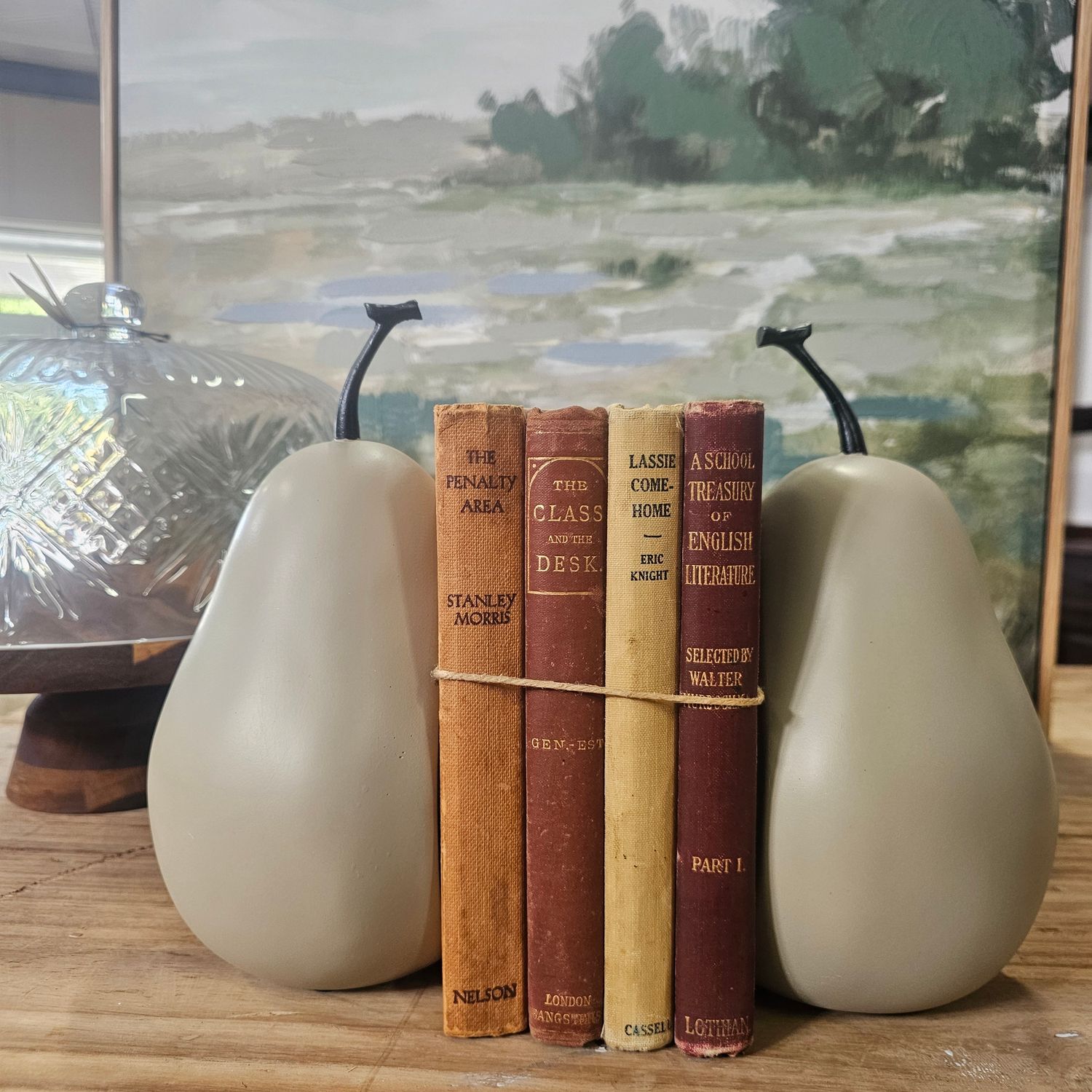 Large Pear Book Ends Set