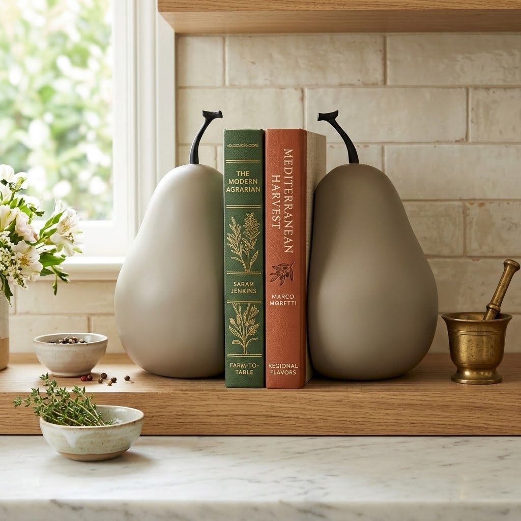 Large Pear Book Ends Set