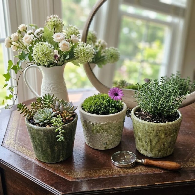 Shades of Green Ceramic Garden Pot