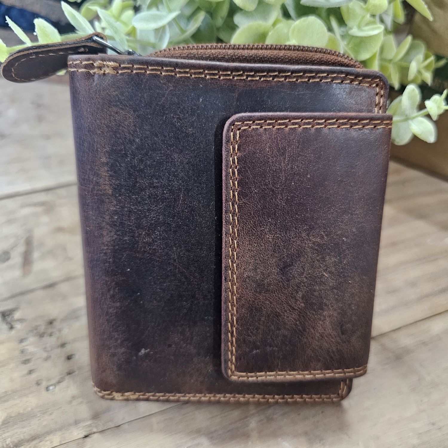 The Kellie Leather Wallet, Colour: Sorghum