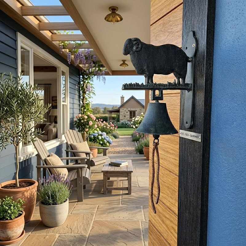 Cast Iron Merino Ram Sheep Doorbell