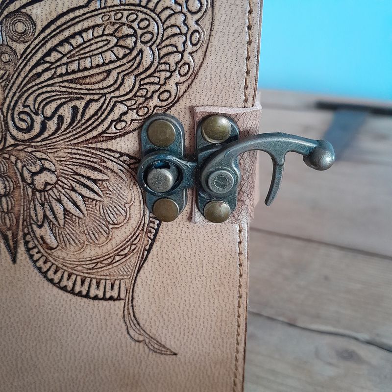 Tooled Butterfly Leather Journal
