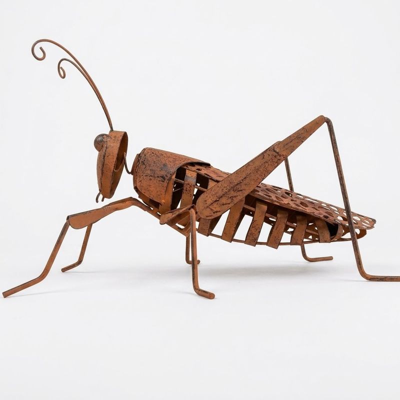 Garry the Rustic Grasshopper Metal Art