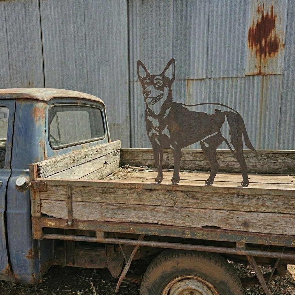 Banjo the Kelpie Working Dog Australian Metal Art