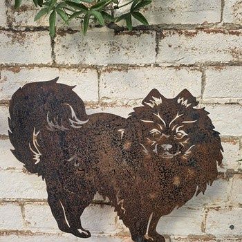 Sassy the Pomeranian Dog Australian Metal Art