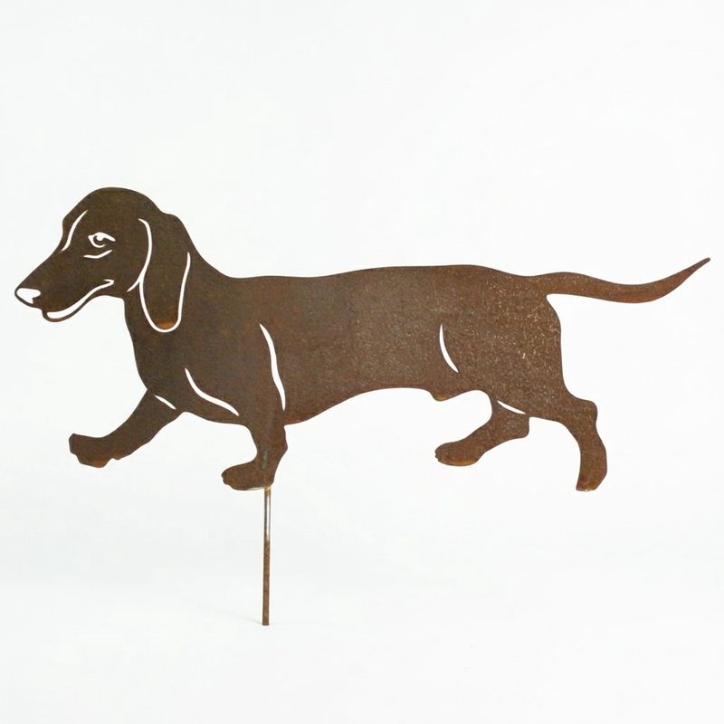 Dachshund Dog Australian Made Metal Art Standing