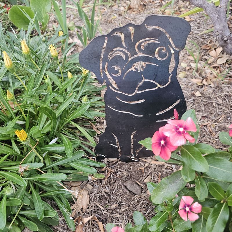 Pete the Pug Dog Australian Metal Art