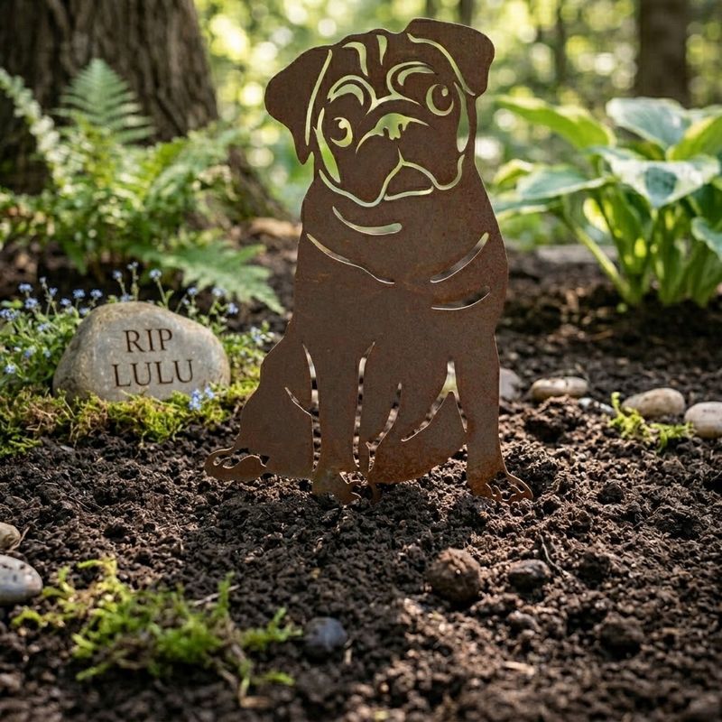 Pete the Pug Dog Australian Metal Art