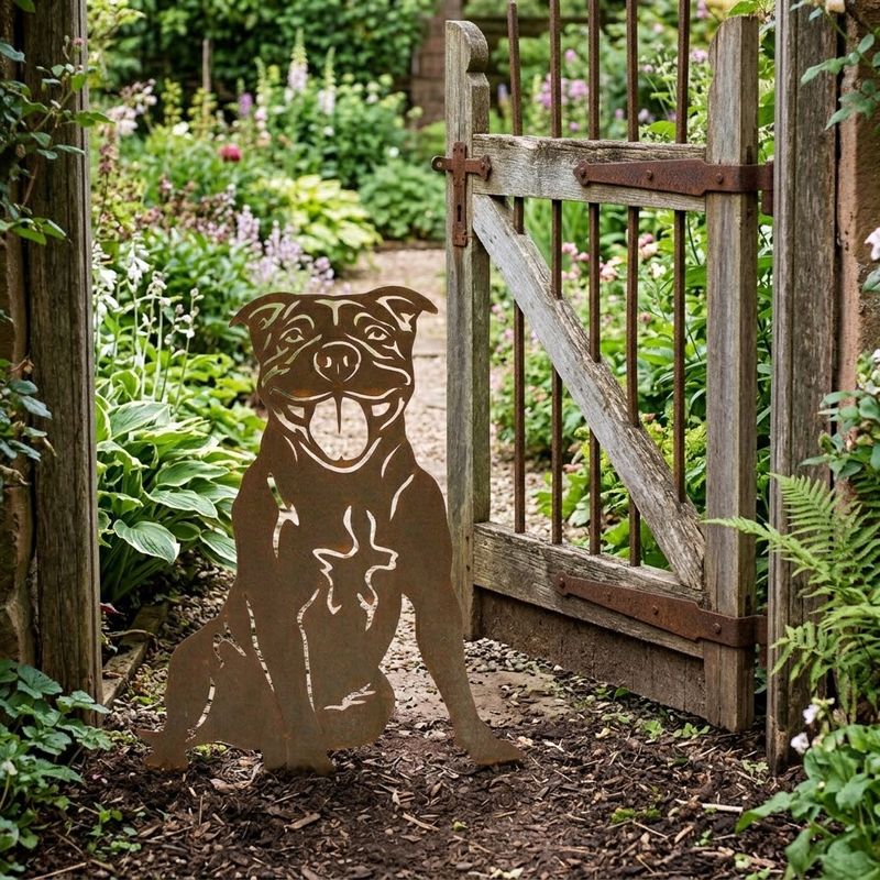 The Rock Staffy Dog Australian Metal Art