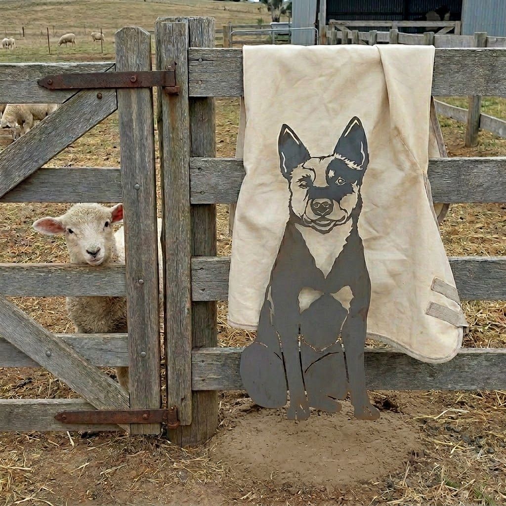 Boots the Blue Heeler Cattle Dog Australian Metal Art