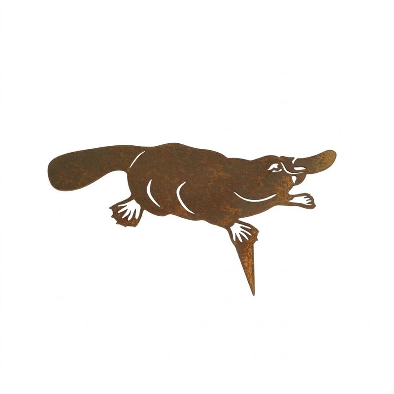 Platypus on Short Stake Australian Made Metal Art