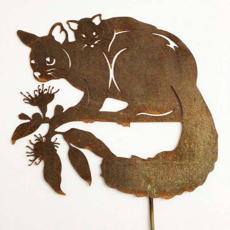 Possum &amp; Baby Australian Made Metal Art