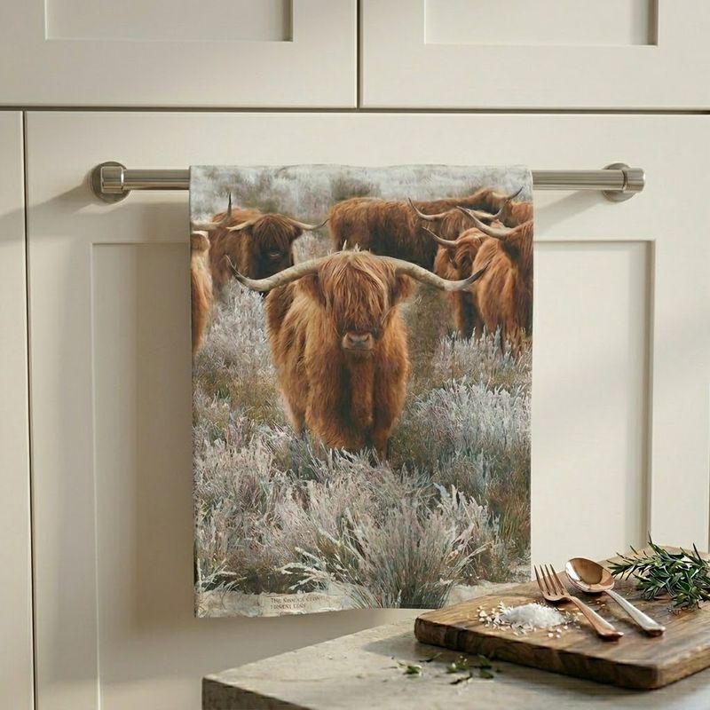 Highland Cow Cotton Tea Towel 100% Australian