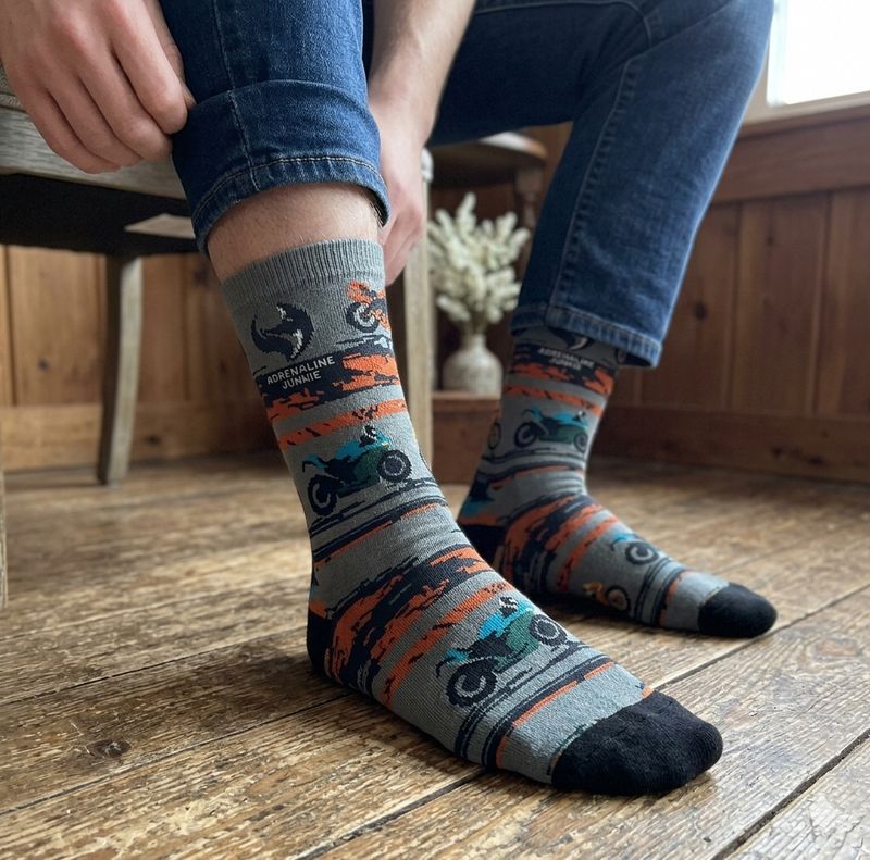 Motorbike Bamboo Socks
