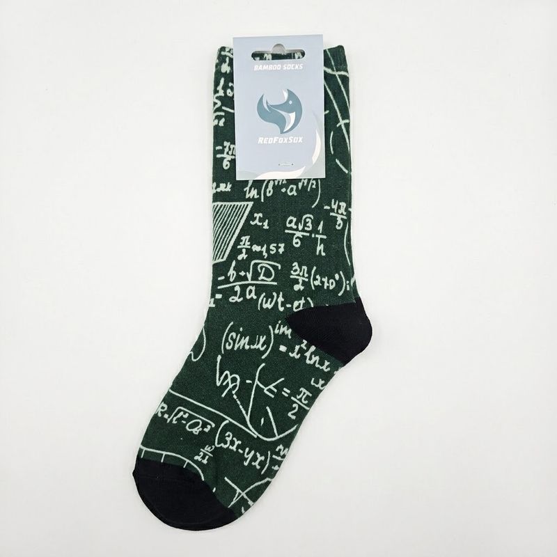 Calculate This Bamboo Socks Women's size 9+, Men's Size 9 - 14
