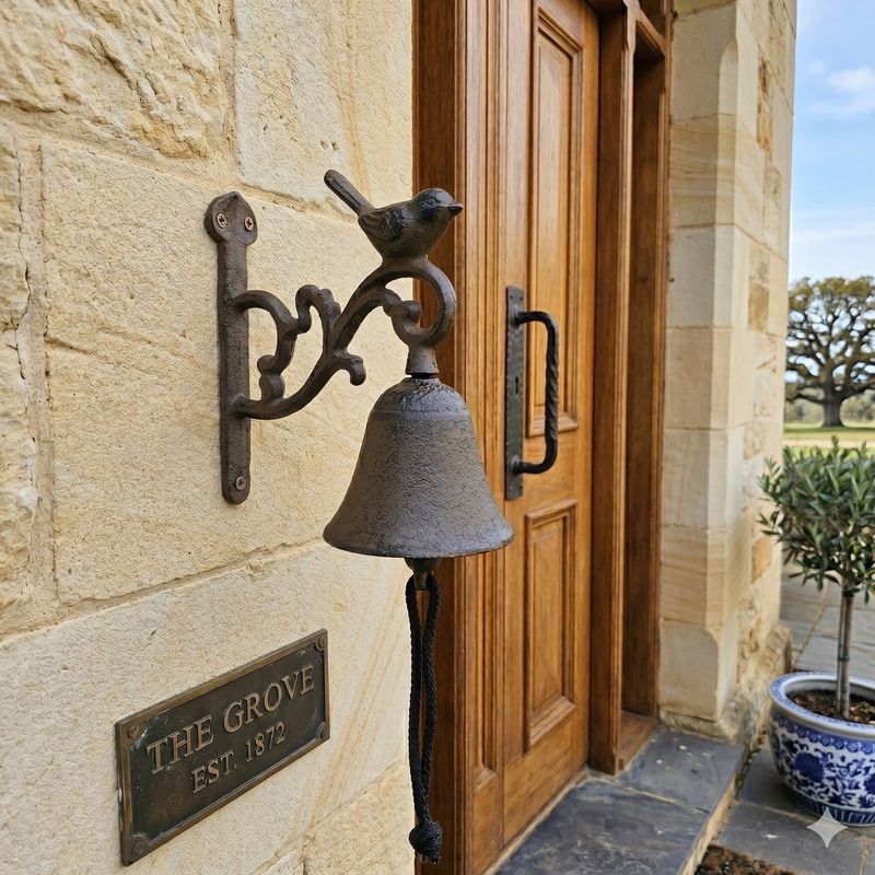 Little Bird On Lacework Cast Iron Doorbell