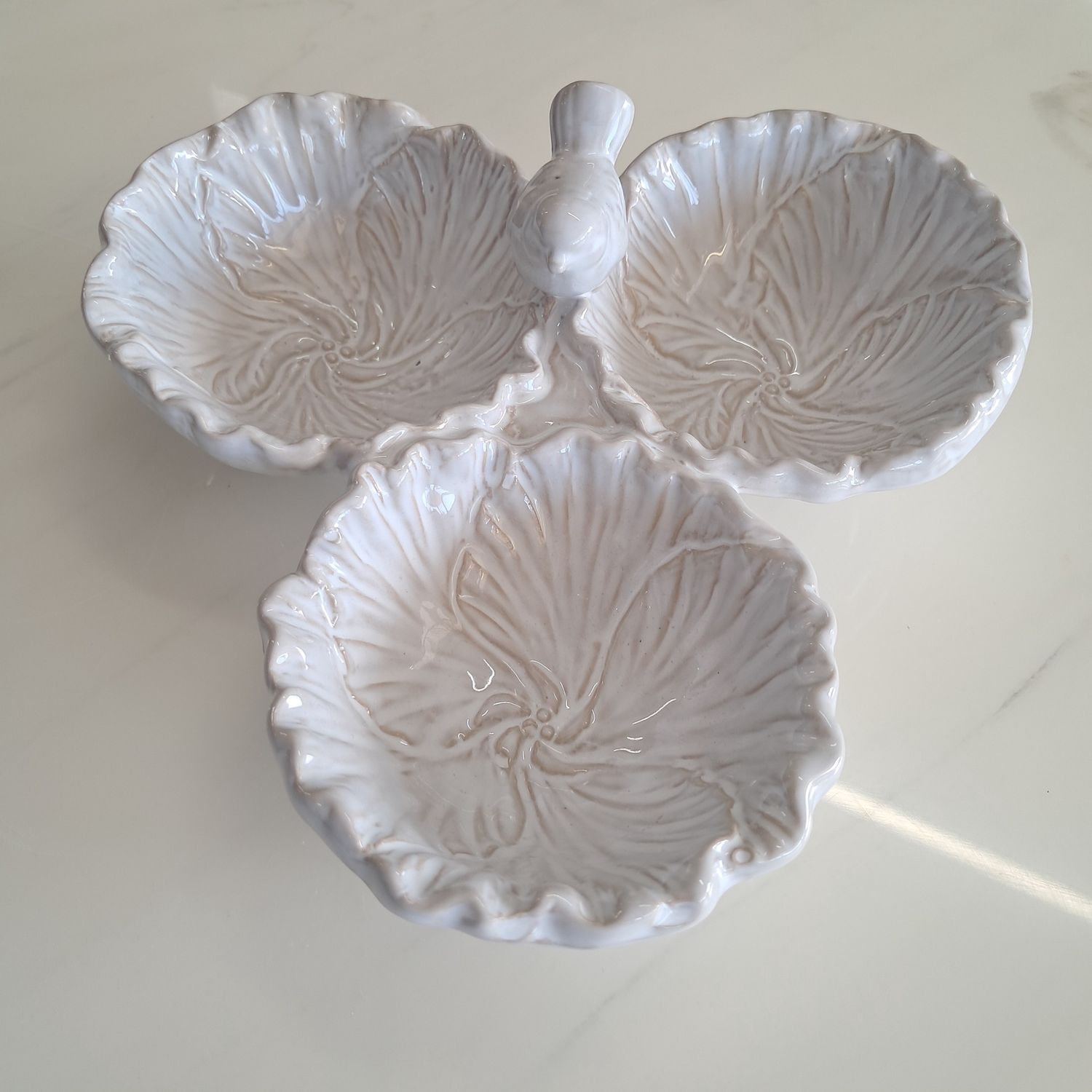 Bird on Ceramic Trinket Dish Bowls