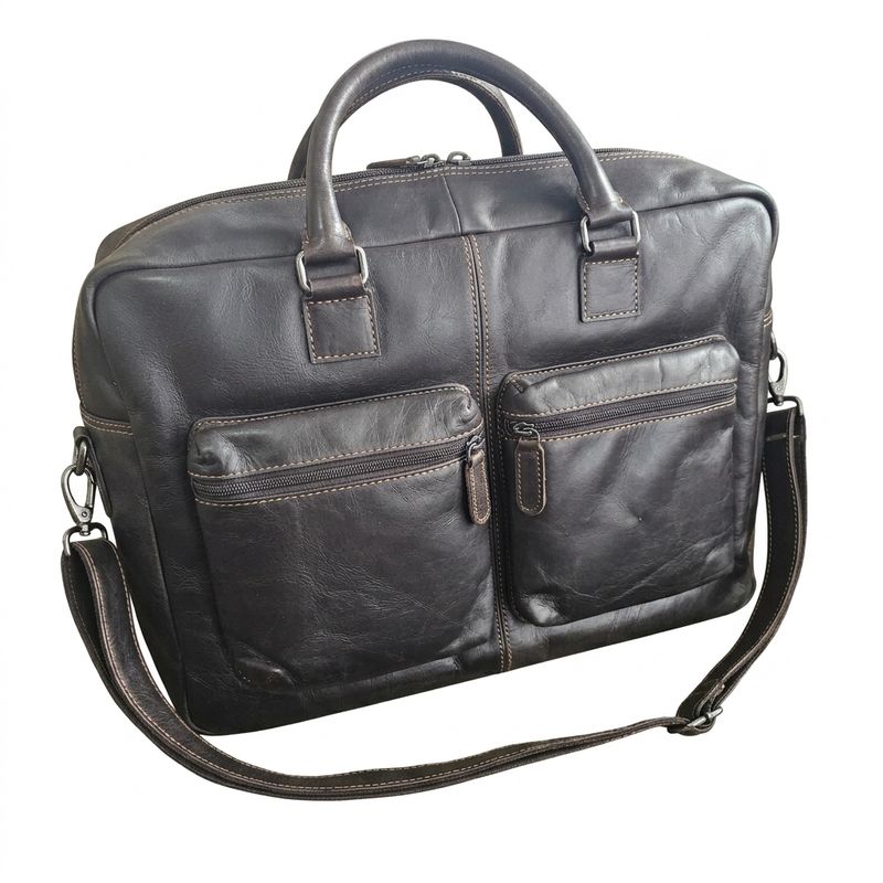 The Davidson Leather 15 inch Laptop Satchel