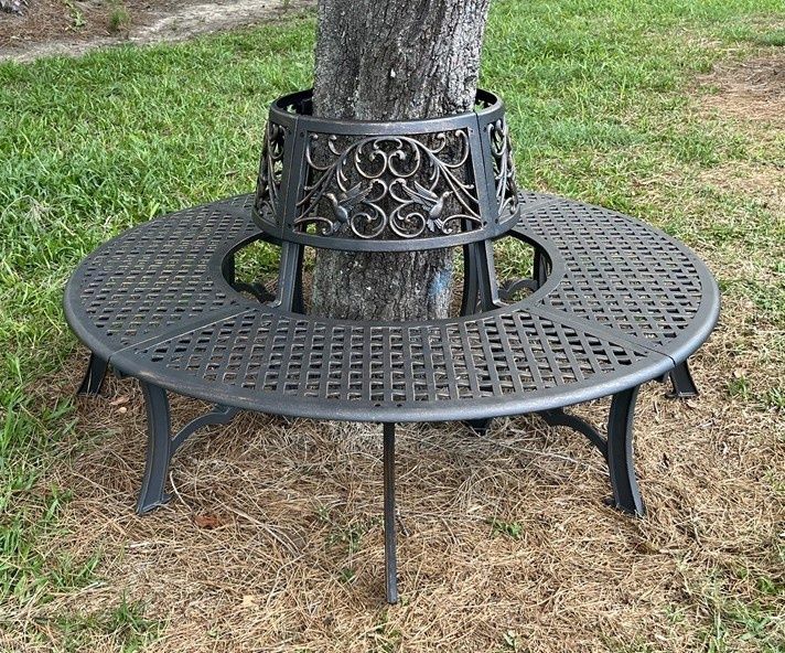 Cast Iron Tree Surround Bench Hummingbird