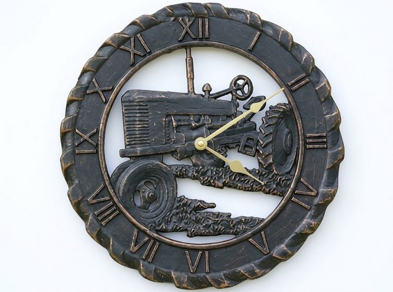 Cast Indoor/Outdoor Tractor Clock