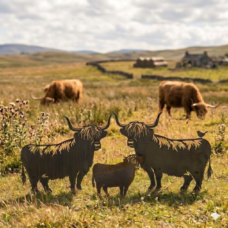 Highland Cow Australian Metal Art