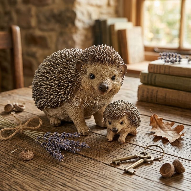 Hermione Hedgehog &amp; Baby Figurines