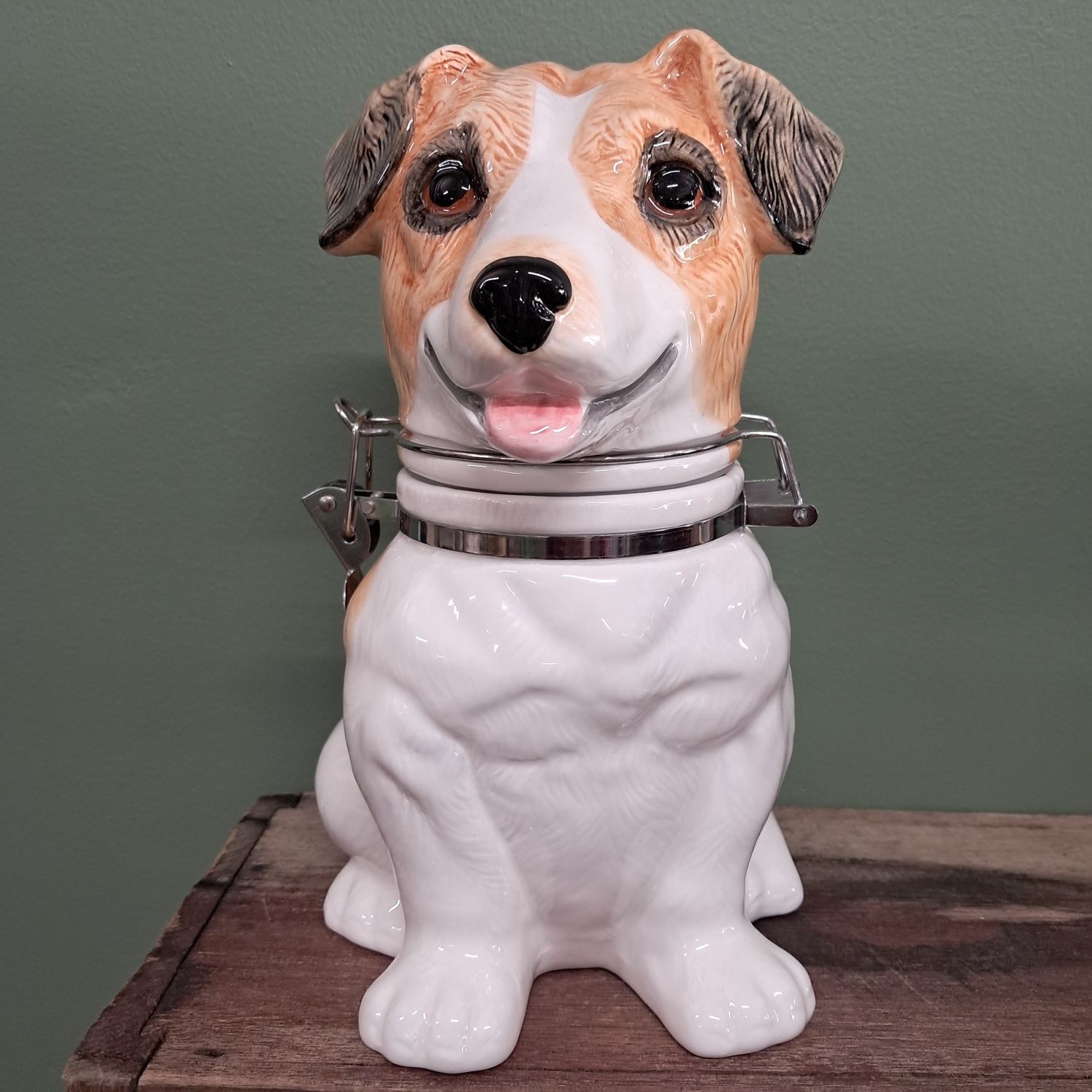 Jack Russell Dog Ceramic Storage Canister