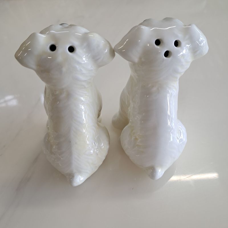 Westie Dog Ceramic s/2 Salt &amp; Pepper Shakers
