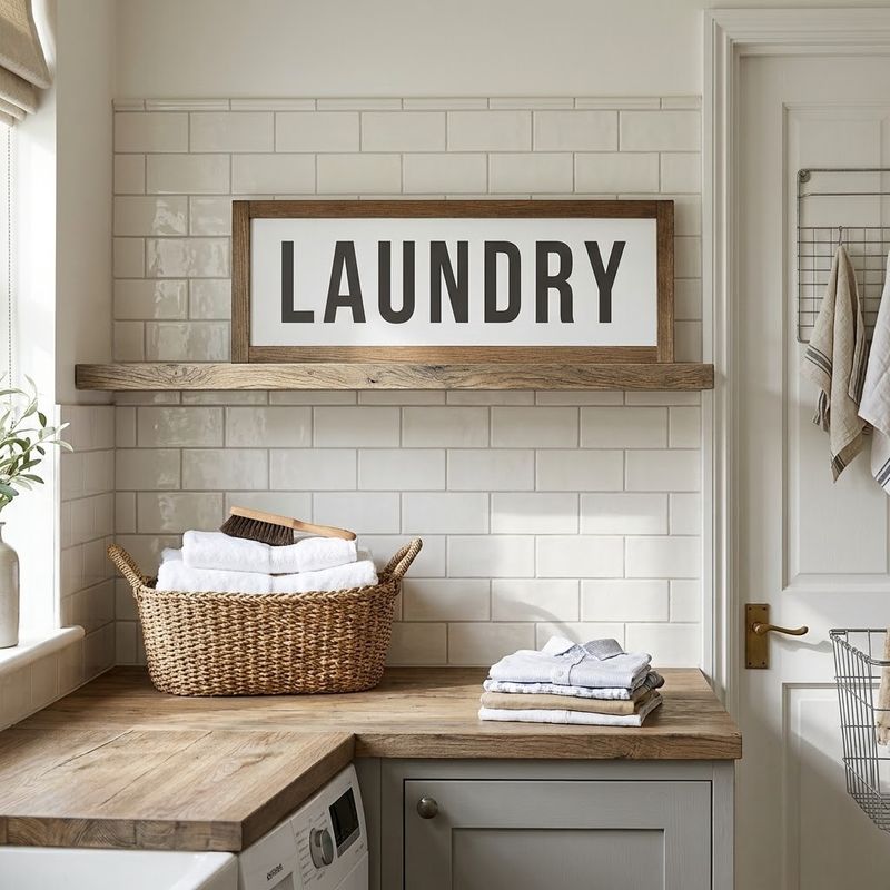 Handmade Wooden Laundry Sign