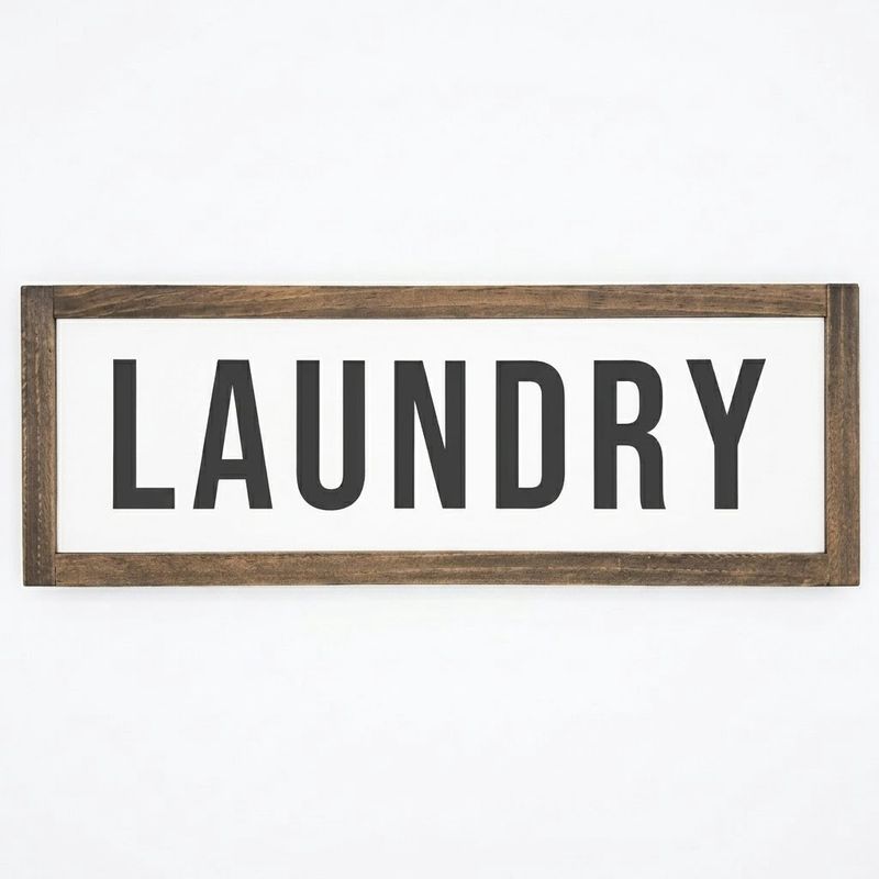 Handmade Wooden Laundry Sign