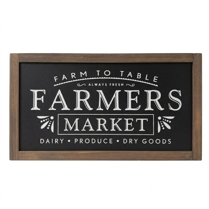 'Farmers Market' Handmade Wooden Sign