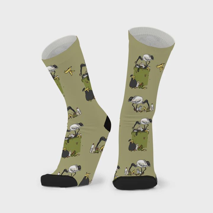 Bin Chicken Bamboo Socks womens 9+ Mens 9-14