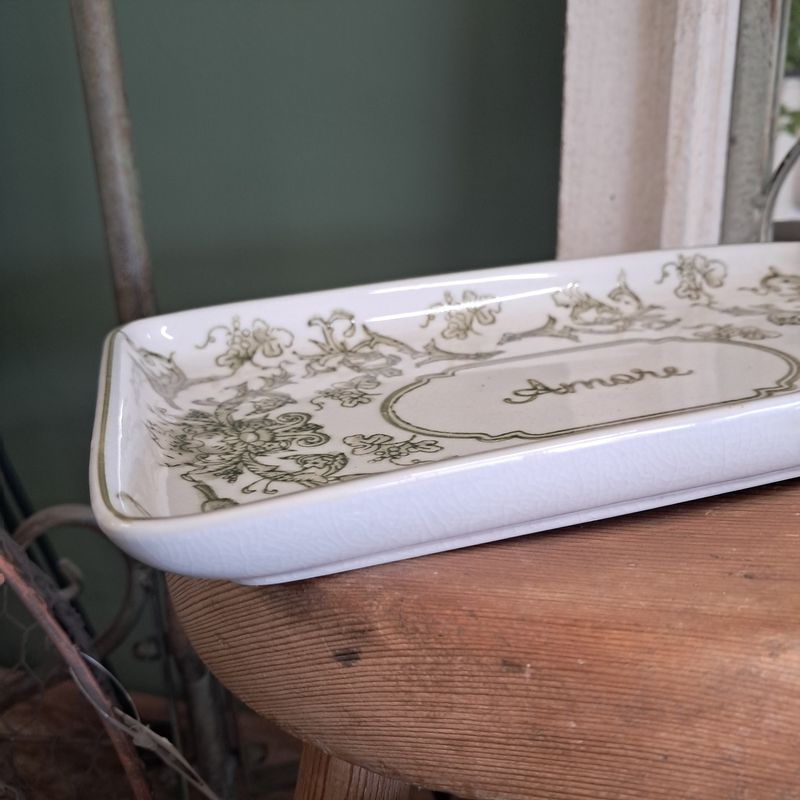 Amore Ceramic Plate Olive